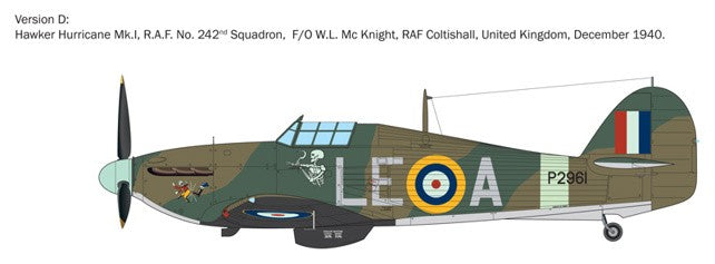 ITALERI 1/48 1:48 Hurricane Mk 1 Aces SCALE MODEL KIT 2838