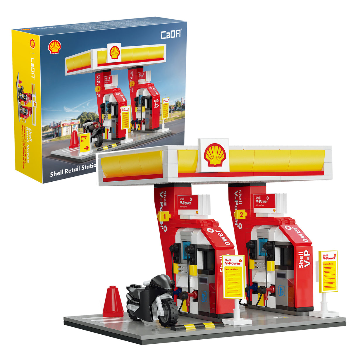 CaDA Building Bricks Shell Retail Station 305 Pieces Model Kit Toys C66028W