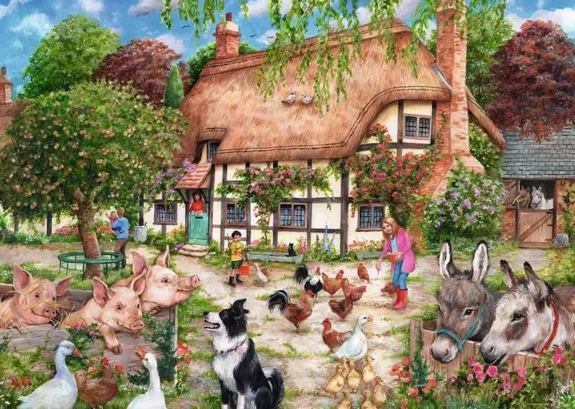 Ravensburger Farm Cottage 1000 Piece Jigsaw Puzzle
