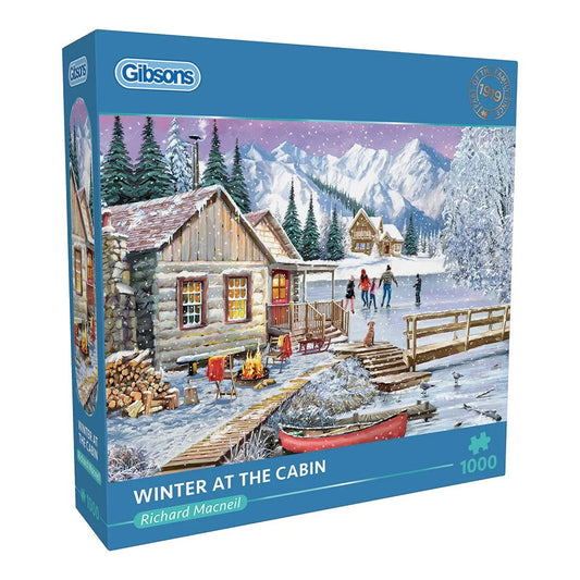 Gibsons Games Winter At The Cabin 1000 Piece Jigsaw Puzzle Toys G6382