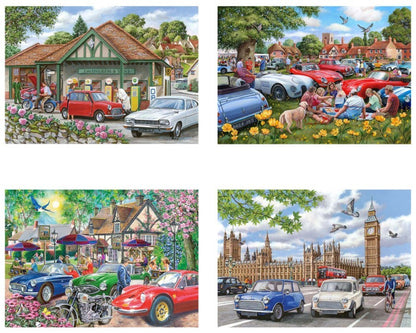 House Of Puzzles Nice Day For A Drive 4 x 500 Piece Jigsaw Puzzle Toys HP0773