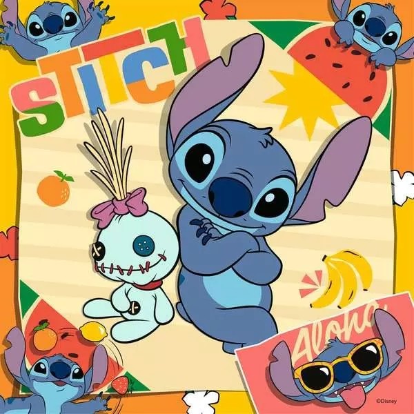 Ravensburger Disney Stitch 3 x 49 Piece Jigsaw Puzzle Toys Childrens Jigsaw