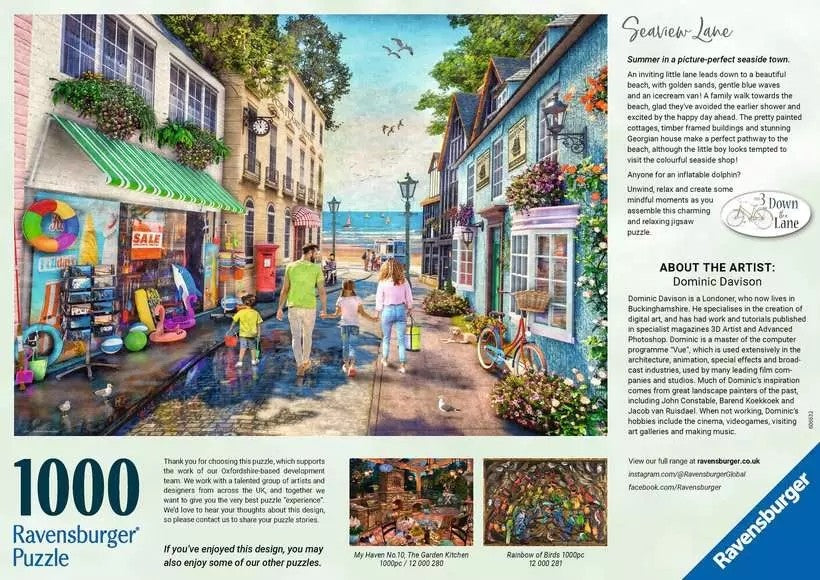 Ravensburger Down The Lane No.3: Seaview Lane 1000 Piece Jigsaw Puzzle Toys