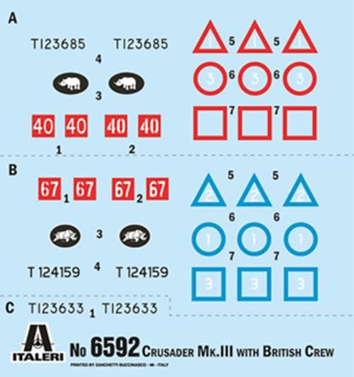 ITALERI 1/35 1:35 CRUSADER MK III WITH TANK CREW El ALAMEIN Model Kit 6592