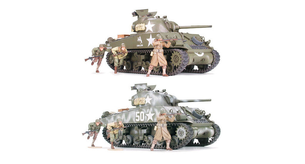 Tamiya Model Kit M4A3 Sherman 75mm Gun Tank Model Kit 1:35 Toys 35250