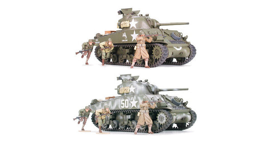 Tamiya Model Kit M4A3 Sherman 75mm Gun Tank Model Kit 1:35 Toys 35250