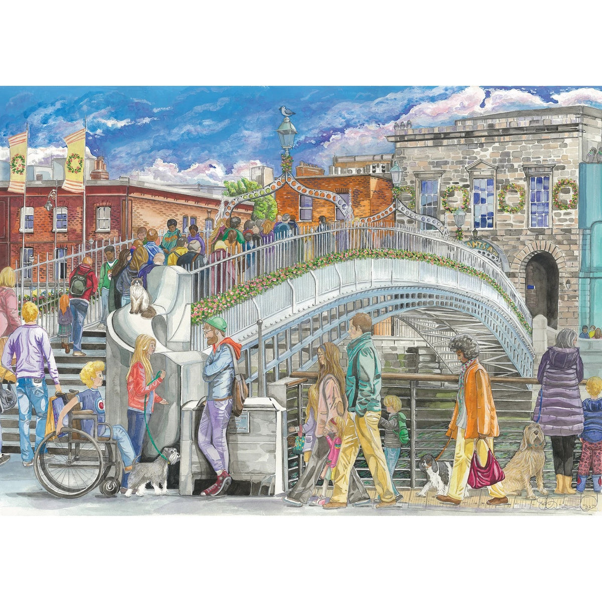 Gibsons Ha'penny Bridge 1000 Piece Jigsaw Puzzle G6350