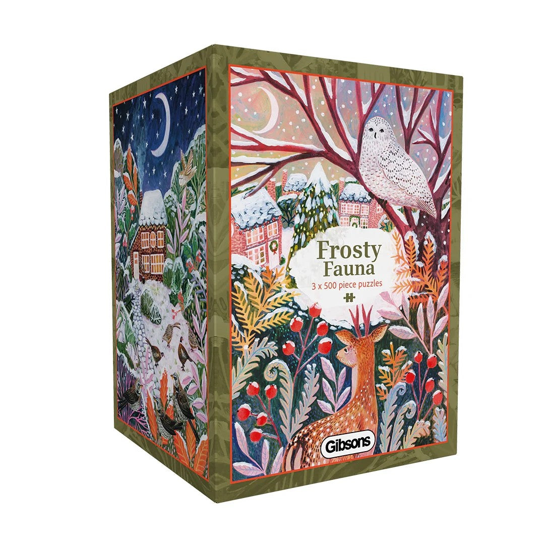 Gibsons Frosty Fauna 3 x 500 Piece Jigsaw Puzzle G5502