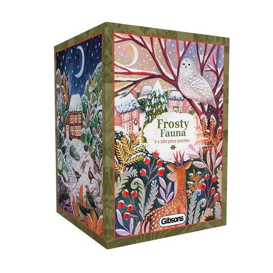 Gibsons Frosty Fauna 3 x 500 Piece Jigsaw Puzzle G5502