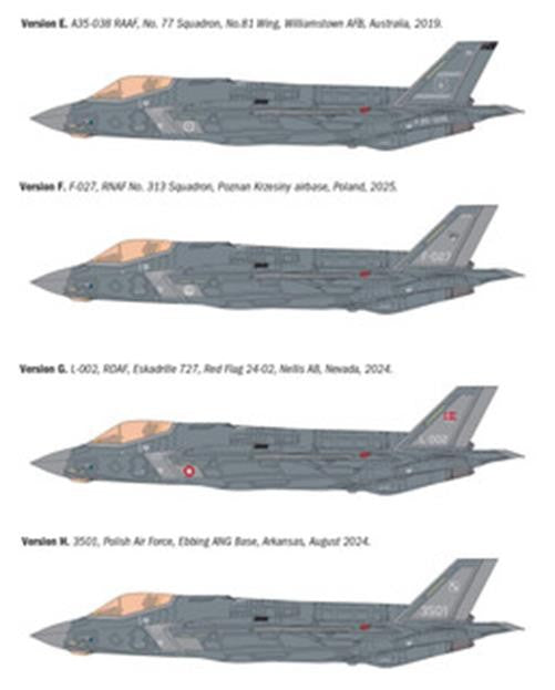 ITALERI 1/48 1:48 F-35A Lightning II (Beast Mode) MILITARY MODEL KIT 2836