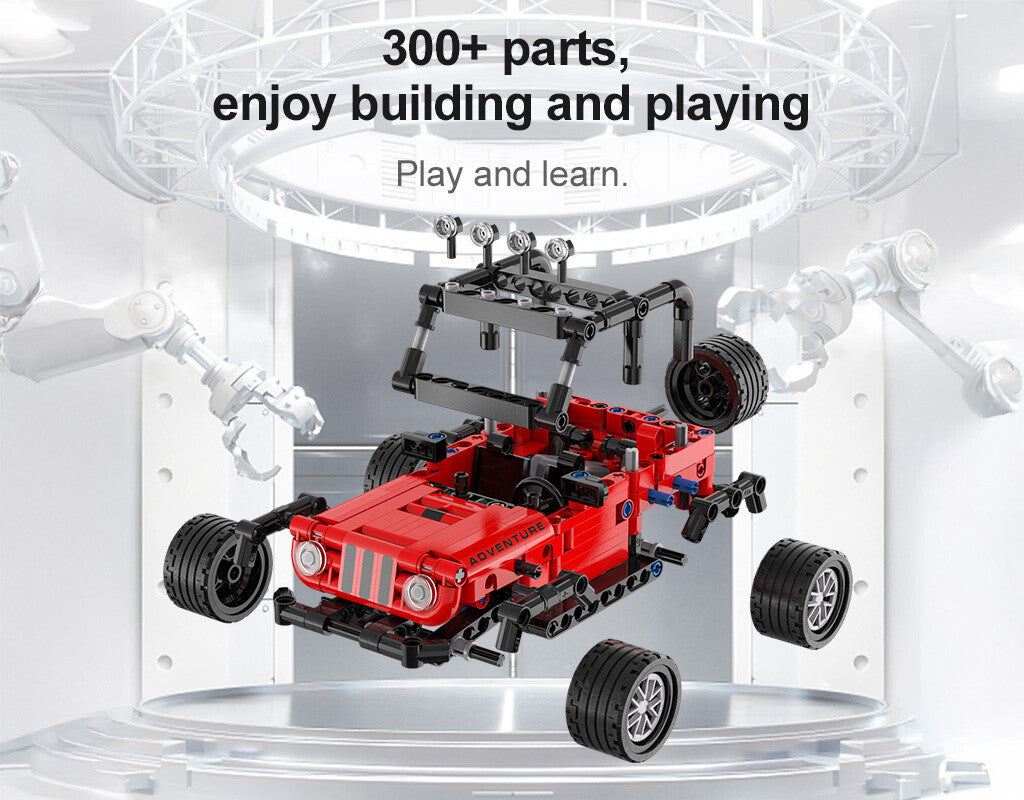 CaDA Building Bricks Red Adventure Off Roader Vehicle 317 Pcs Kit Toys C52027W