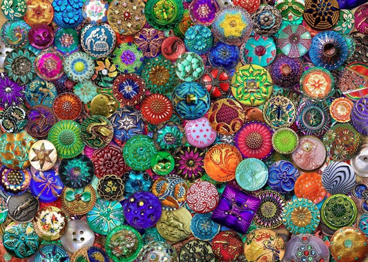 House Of Puzzles Glass Buttons 1000 Piece Jigsaw Toys HP0845
