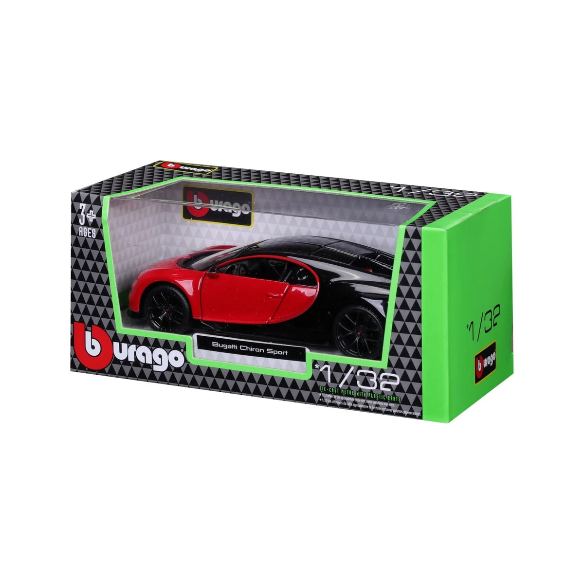 BURAGO 1:32 1/32 BUGATTI CHIRON SPORT WINDOW BOX DIE CAST MODEL B18-43061