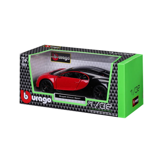 BURAGO 1:32 1/32 BUGATTI CHIRON SPORT WINDOW BOX DIE CAST MODEL B18-43061
