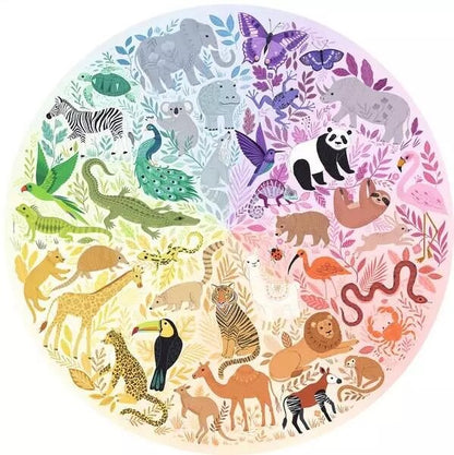 Ravensburger Animals Circle Of Colours Circular 500 Piece Jigsaw Puzzle Toys