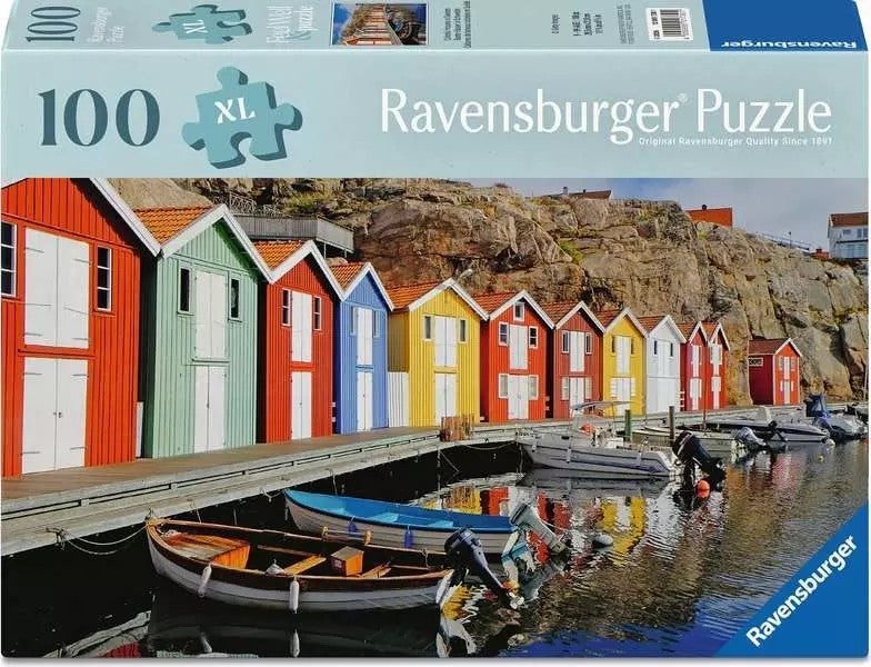 Ravensburger Colourful Houses In Sweden 100 XL Piece Jigsaw Puzzle Toys