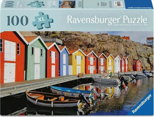 Ravensburger Colourful Houses In Sweden 100 XL Piece Jigsaw Puzzle Toys