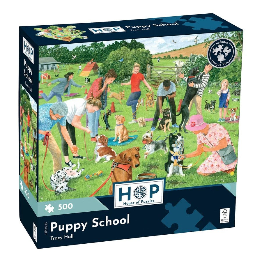House Of Puzzles Puppy School 500 Piece Jigsaw Puzzle Toys HP0808