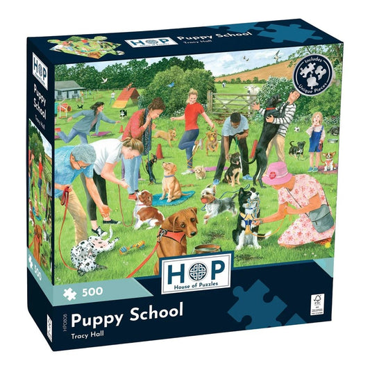 House Of Puzzles Puppy School 500 Piece Jigsaw Puzzle Toys HP0808