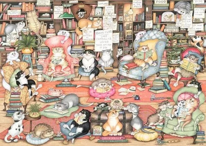 Ravensburger Crazy Cats - Bingley's Bookclub 1000 Piece Jigsaw Puzzle