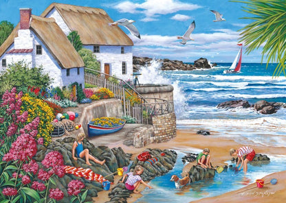 House Of Puzzles Seaspray Cottages Big 500 Piece Jigsaw Puzzle Toys HP0727