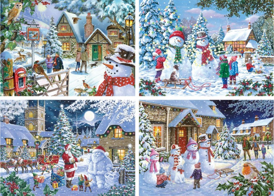 House Of Puzzles Let It Snow 4 x 500 Piece Jigsaw Puzzle Toys HP0718