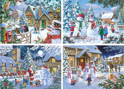 House Of Puzzles Let It Snow 4 x 500 Piece Jigsaw Puzzle Toys HP0718