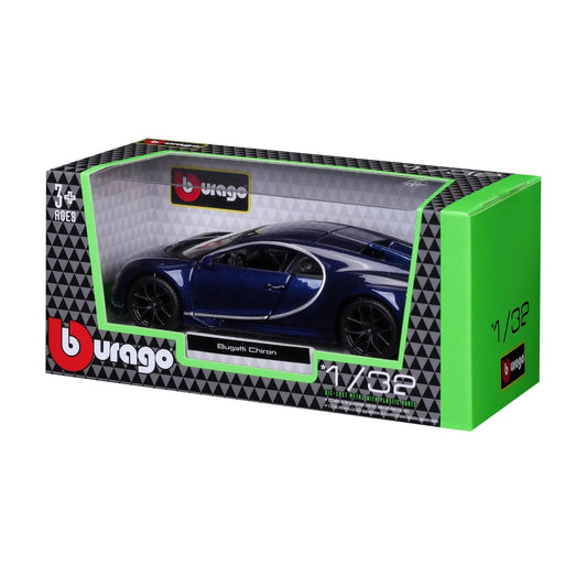 BURAGO 1:32 1/32 BUGATTI CHIRON WINDOW BOX DIE CAST SCALE MODEL B18-43060
