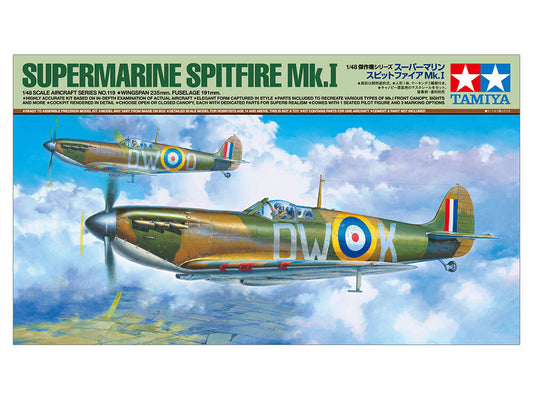 Tamiya Supermarine Spitfire Mk.I Plane 1/48 Model Kit 61119