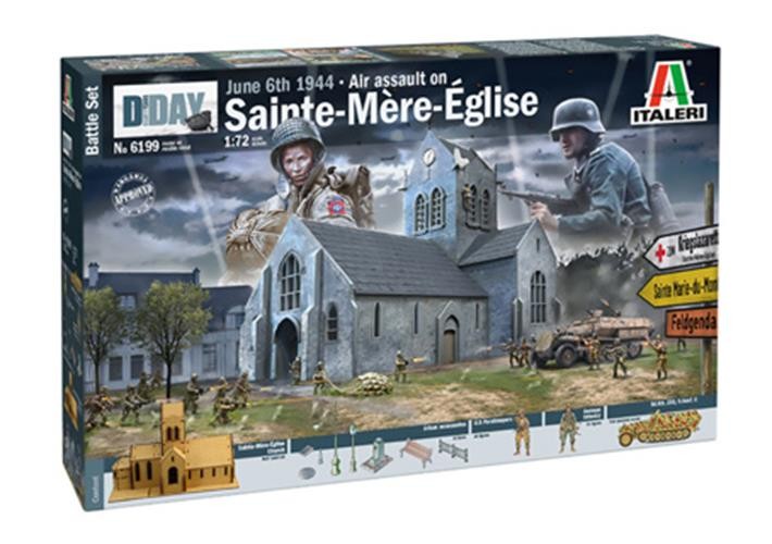 ITALERI 1:72 1/72 Battle of Normandy Sainte-Mere-Eglise MODEL SCENE KIT 6199