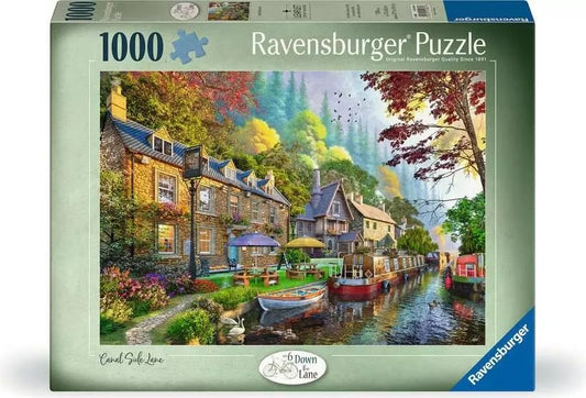 Ravensburger Down The Lane No.6: Canal Side Lane 1000 Piece Jigsaw Puzzle Toys