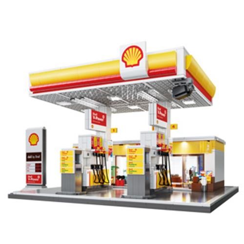 CaDA Building Bricks Garage Shell Retail Station - 1309 pcs C66026W