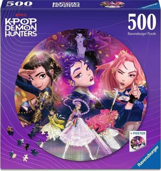 Ravensburger KPop Demon Hunters 500 Piece Jigsaw Circular Puzzle
