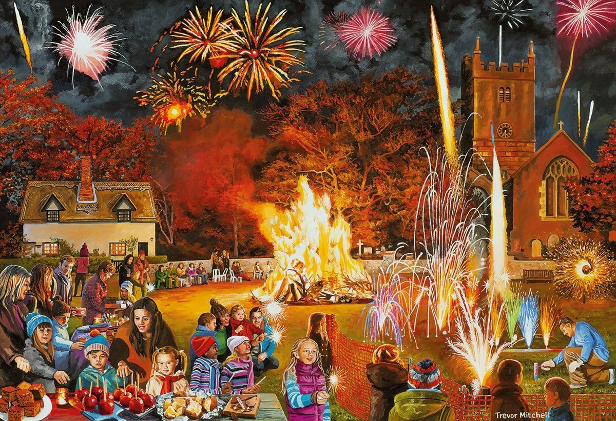 Gibsons Village Celebrations 4 x 500 Piece Jigsaw Puzzle G5051