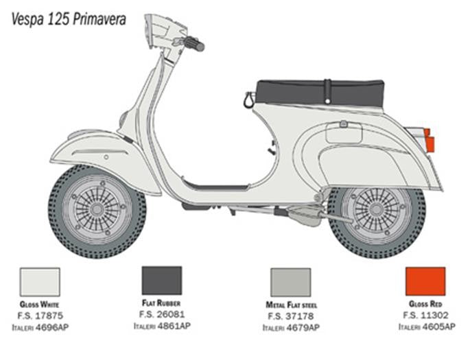 ITALERI 1;9 VESPA 125 PRIMAVERA MODEL KIT 4633