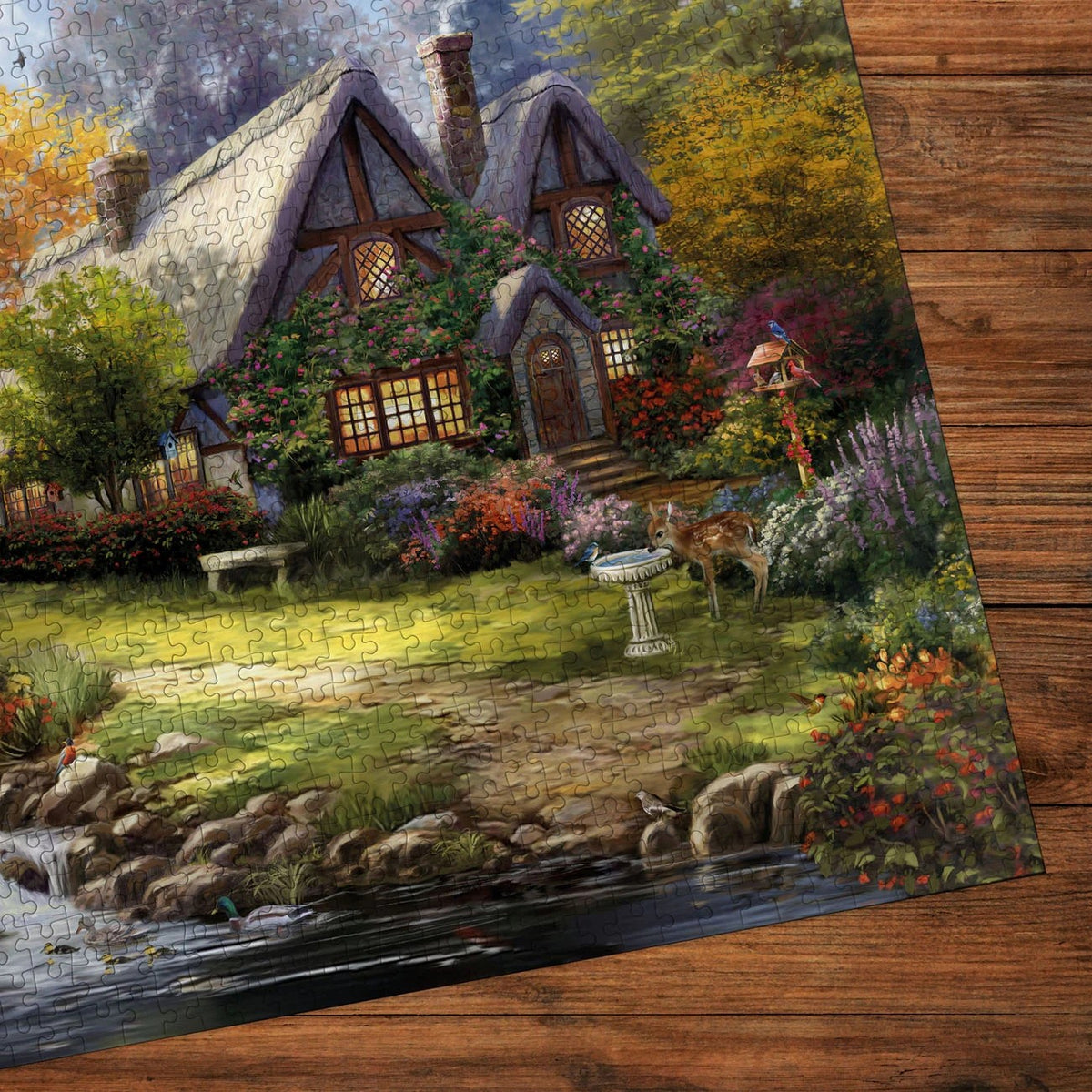 Gibsons Thomas Kinkade: Birdsong Cottage 1000 Piece Jigsaw Puzzle G6470
