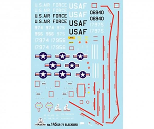 ITALERI 1/72 1:72 SR-71 BLACKBIRD with DRONE SCALE MODEL KIT 145