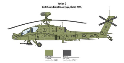 ITALERI 1/48 1:48 British Army Air Corps AH-64D APACHE LONGBOW Model Kit 2748