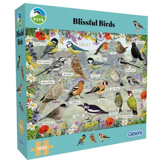 Gibsons Games RSPB Blissful Birds 1000 Piece Jigsaw Puzzle Toys G6469