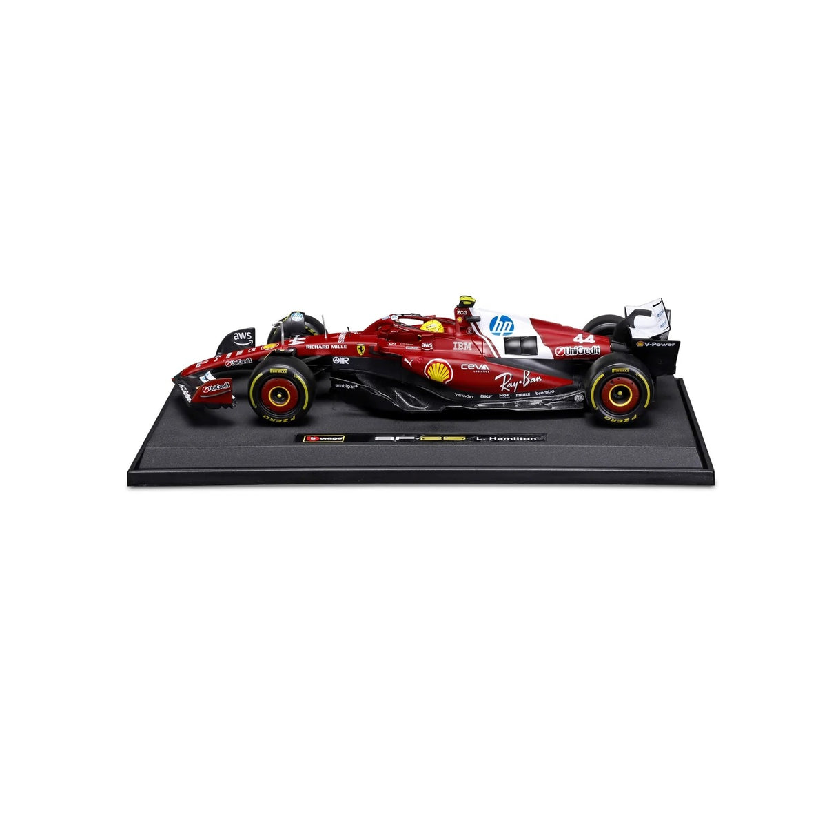 BURAGO 1/18 1:18 F1 FERRARI SF-25 2025 HAMILTON WITH HELMET B18-16816H