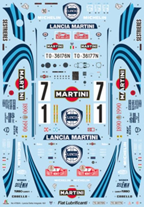 ITALERI 1:12 1/12 Lancia Delta HF Integrale MODEL CAR KIT 4709