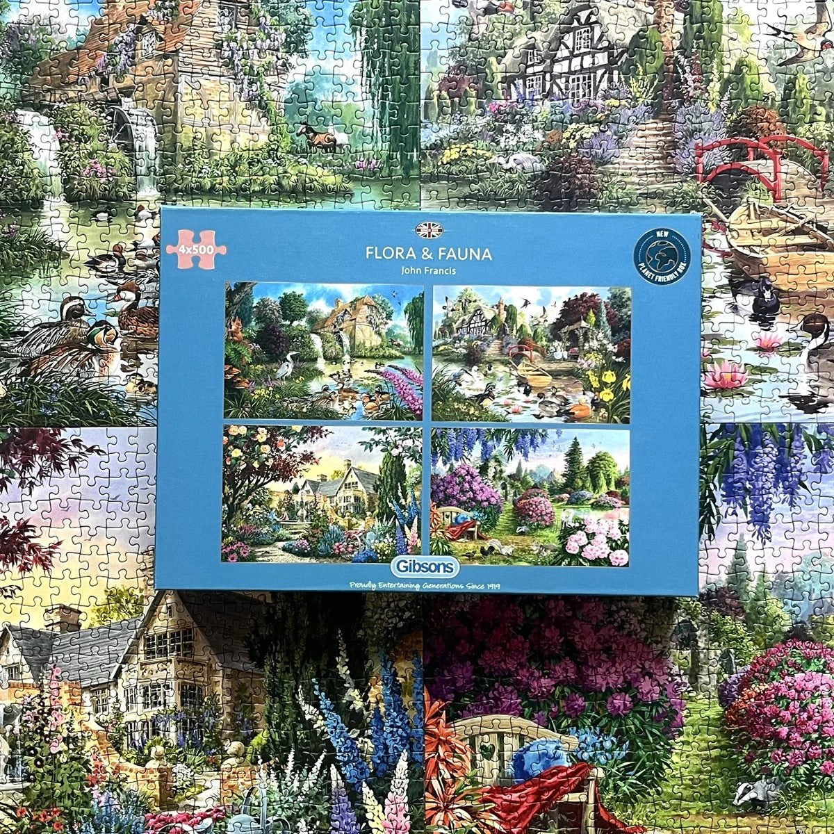 Gibsons Flora & Fauna 4 x 500 Piece Jigsaw Puzzle G5025