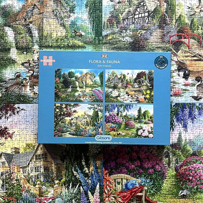 Gibsons Flora & Fauna 4 x 500 Piece Jigsaw Puzzle G5025