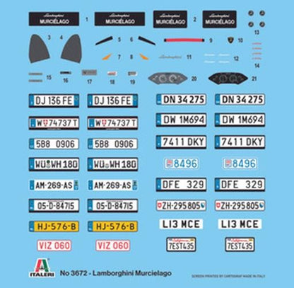 ITALERI 1:24 1/24 Lamborghini Murciélago Model Car Kit 3672