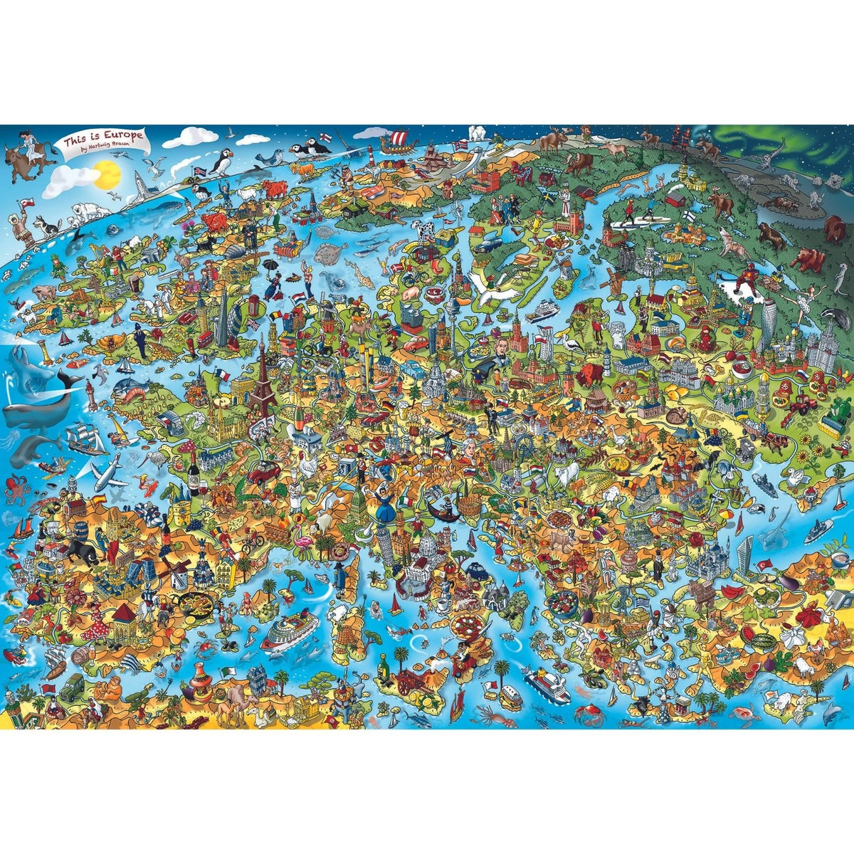 Gibsons Games This Is Europe 1000 Piece Jigsaw Puzzle Toys G7113