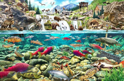 House Of Puzzles Gold Creek 1000 Piece Jigsaw Puzzle Toys HP0825