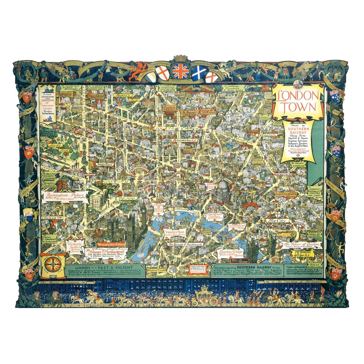 Gibsons London Town By Southern Railway 1000 Piece Jigsaw Puzzle G7185