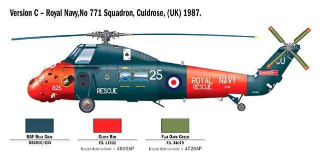 ITALERI 1/48 1:48 WESSEX UH.5 FALKLANDS HELICOPTER MODEL KIT 2720