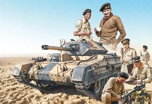 ITALERI 1/35 1:35 CRUSADER MK III WITH TANK CREW El ALAMEIN Model Kit 6592