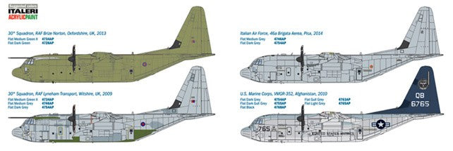 ITALERI 1/48 1:48 RAF HERCULES C-130J C5 Scale Model Aircraft Kit  2746